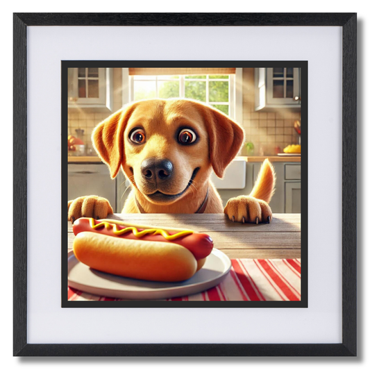 Labrador's Hot Dog Dreams