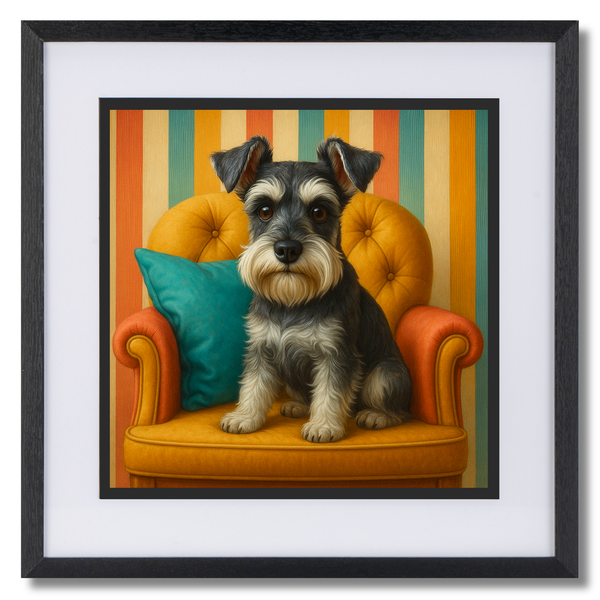 Hunde Figur - Mini Schnauzer Im Topf